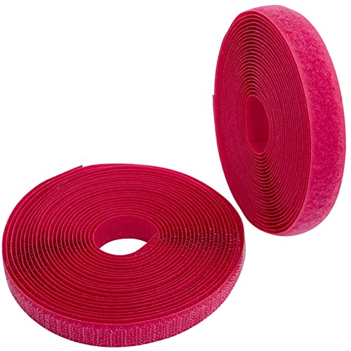 AERZETIX - C65870 - Klettband/-rolle 16 mm 5 meter - organizer/kabelbinder - band für kleidersäcke - aus polyamid und polyester - farbe: hellmagenta von AERZETIX
