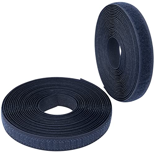 AERZETIX - C65874 - Klettband/-rolle 16 mm 5 meter - organizer/kabelbinder - band für kleidersäcke - aus polyamid und polyester - farbe: dunkelblau von AERZETIX