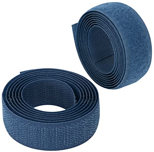 AERZETIX - C65892 - Klettband/-rolle 20 mm 1 meter - organizer/kabelbinder - band für kleidersäcke - aus polyamid und polyester - farbe: petrolblau von AERZETIX