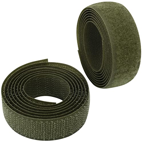 AERZETIX - C65904 - Klettband/-rolle 20 mm 1 meter - organizer/kabelbinder - band für kleidersäcke - aus polyamid und polyester - farbe: zederngrün von AERZETIX