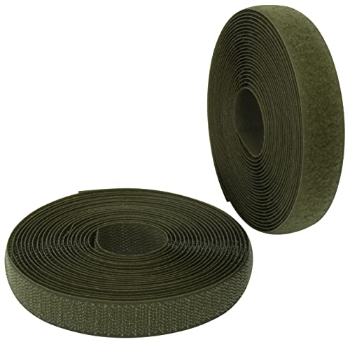 AERZETIX - C65904 - Klettband/-rolle 20 mm 5 meter - organizer/kabelbinder - band für kleidersäcke - aus polyamid und polyester - farbe: zederngrün von AERZETIX