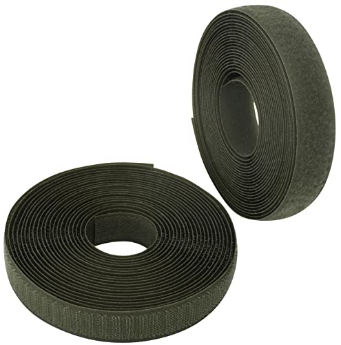 AERZETIX - C65905 - Klettband/-rolle 20 mm 5 meter - organizer/kabelbinder - band für kleidersäcke - aus polyamid und polyester - farbe: olivgrün von AERZETIX
