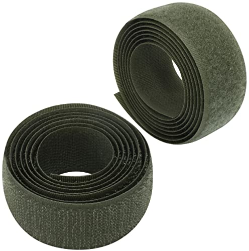 AERZETIX - C65943 - Klettband/-rolle 25 mm 1 meter - organizer/kabelbinder - band für kleidersäcke - aus polyamid und polyester - farbe: olivgrün von AERZETIX