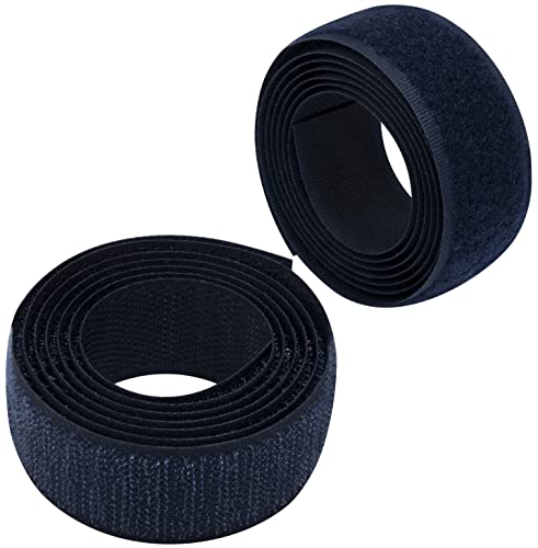 AERZETIX - C65946 - Klettband/-rolle 25 mm 1 meter - organizer/kabelbinder - band für kleidersäcke - aus polyamid und polyester - farbe: dunkelblau von AERZETIX