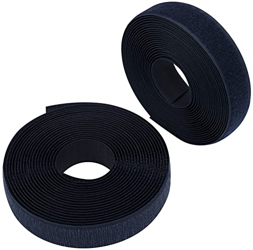 AERZETIX - C65946 - Klettband/-rolle 25 mm 5 meter - organizer/kabelbinder - band für kleidersäcke - aus polyamid und polyester - farbe: dunkelblau von AERZETIX