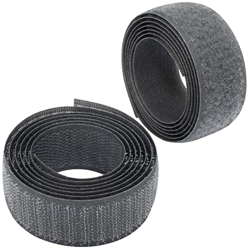 AERZETIX - C65949 - Klettband/-rolle 25 mm 1 meter - organizer/kabelbinder - band für kleidersäcke - aus polyamid und polyester - farbe: dunkelgrau AERZETIX - C65949 - Klettband/-rolle 25 mm 1 meter - organizer/kabelbinder - band für kleidersäcke - aus polyamid und polyester - farbe: dunkelgrau von AERZETIX