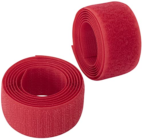 AERZETIX - C65960 - Klettband/-rolle 30 mm 1 meter - organizer/kabelbinder - band für kleidersäcke - aus polyamid und polyester - farbe: Himbeerrot von AERZETIX