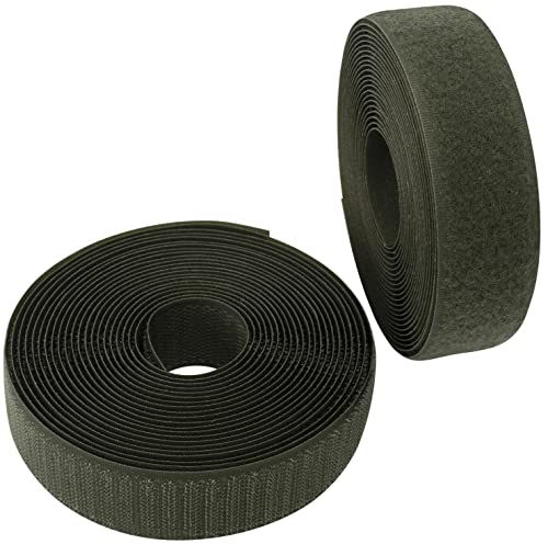 AERZETIX - C65963 - Klettband/-rolle 30 mm 5 meter - organizer/kabelbinder - band für kleidersäcke - aus polyamid und polyester - farbe: olivgrün von AERZETIX