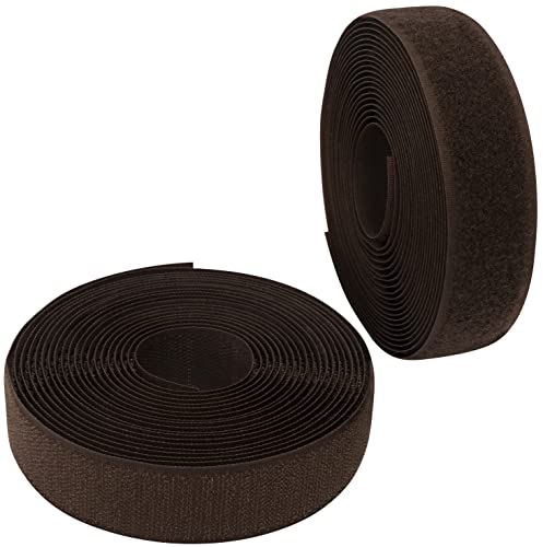 AERZETIX - C65967 - Klettband/-rolle 30 mm 5 meter - organizer/kabelbinder - band für kleidersäcke - aus polyamid und polyester - farbe: kakao von AERZETIX