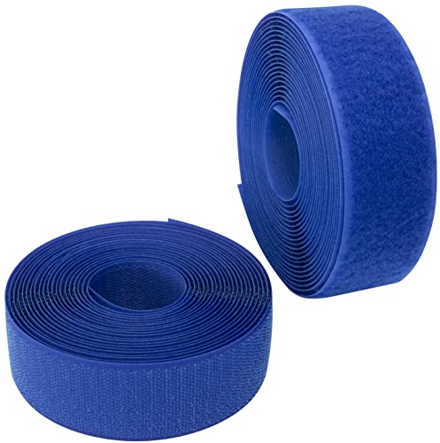 AERZETIX - C65980 - Klettband/-rolle 40 mm 5 meter - organizer/kabelbinder - band für kleidersäcke - aus polyamid und polyester - farbe: royalblau von AERZETIX