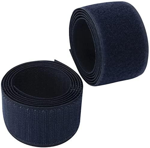 AERZETIX - C65982 - Klettband/-rolle 40 mm 1 meter - organizer/kabelbinder - band für kleidersäcke - aus polyamid und polyester - farbe: dunkelblau von AERZETIX