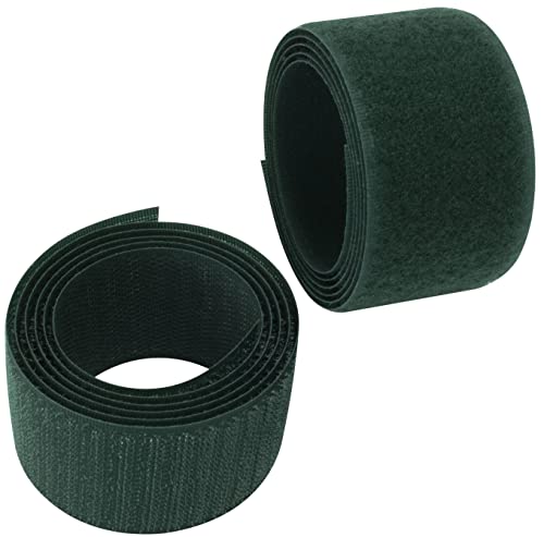 AERZETIX - C65987 - Klettband/-rolle 40 mm 1 meter - organizer/kabelbinder - band für kleidersäcke - aus polyamid und polyester - farbe: kieferngrün von AERZETIX
