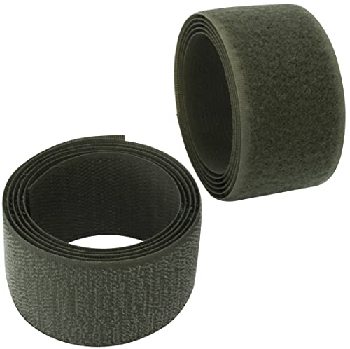 AERZETIX - C65991 - Klettband/-rolle 40 mm 1 meter - organizer/kabelbinder - band für kleidersäcke - aus polyamid und polyester - farbe: olivgrün von AERZETIX