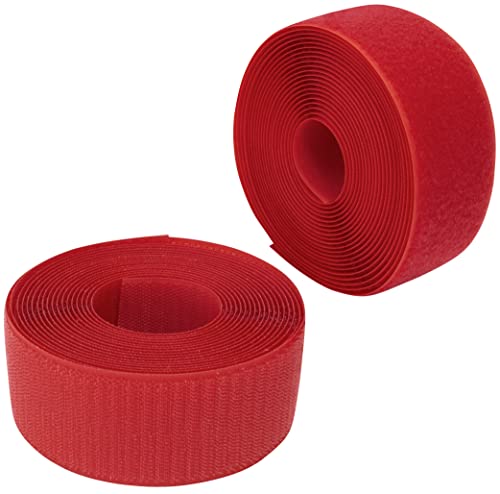 AERZETIX - C66001 - Klettband/-rolle 50 mm 5 meter - organizer/kabelbinder - band für kleidersäcke - aus polyamid und polyester - farbe: himbeerrot von AERZETIX