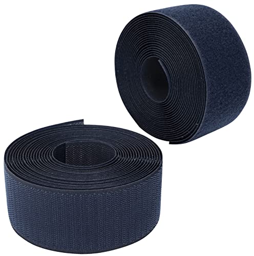 AERZETIX - C66002 - Klettband/-rolle 50 mm 5 meter - organizer/kabelbinder - band für kleidersäcke - aus polyamid und polyester - farbe: dunkelblau von AERZETIX