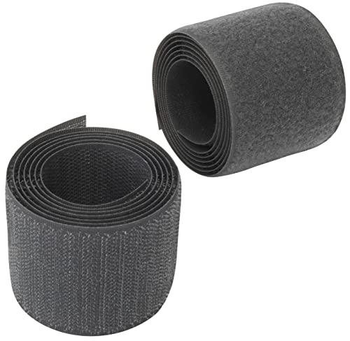 AERZETIX - C66010 - Klettband/-rolle 50 mm 1 meter - organizer/kabelbinder - band für kleidersäcke - aus polyamid und polyester - farbe: dunkelgrau AERZETIX - C66010 - Klettband/-rolle 50 mm 1 meter - organizer/kabelbinder - band für kleidersäcke - aus polyamid und polyester - farbe: dunkelgrau von AERZETIX