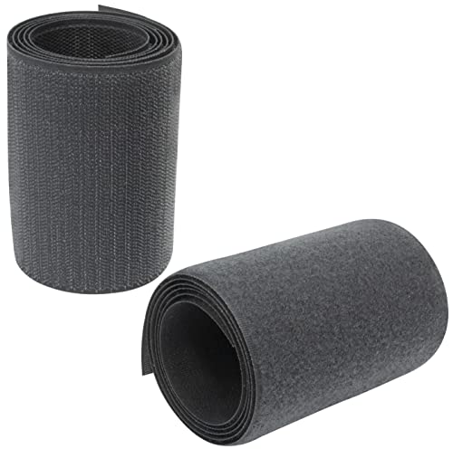 AERZETIX - C66019 - Klettband/-rolle 100 mm 1 meter - organizer/kabelbinder - band für kleidersäcke - aus polyamid und polyester - farbe: dunkelgrau AERZETIX - C66019 - Klettband/-rolle 100 mm 1 meter - organizer/kabelbinder - band für kleidersäcke - aus polyamid und polyester - farbe: dunkelgrau von AERZETIX