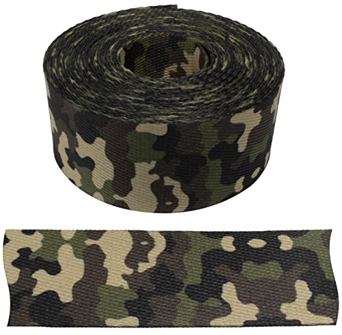 AERZETIX - C66880 - Band 5 m x 38 mm mit camouflage-muster - кleidung, kurzwaren, kreativität, dekoration, nähen, ornamente, jagd, fischerei, kunst, galon, tierbefestigung - aus polyester von AERZETIX