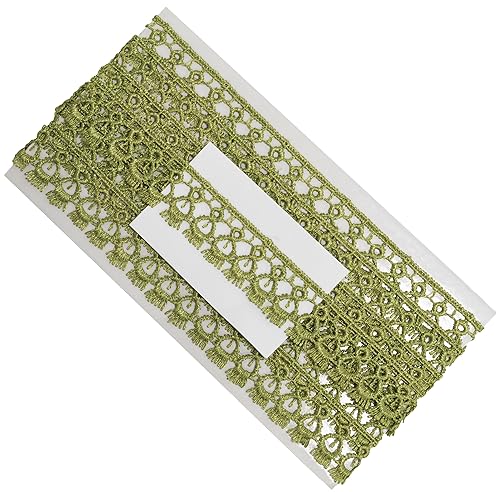 AERZETIX - C67757 - Spitzenband 2 meter x 18 mm - farbe grün - spitzenbesatz band bekleidung kleidung kurzwaren kreative dekoband dekoration nähen zierband - aus baumwolle von AERZETIX