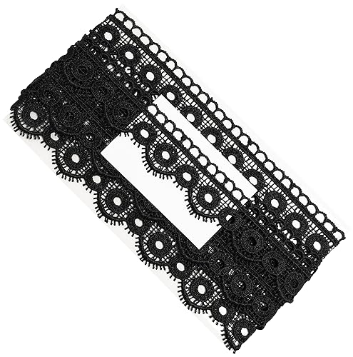 AERZETIX - C67763 - Spitzenband 2 meter x 23 mm - farbe Schwarz - spitzenbesatz band bekleidung kleidung kurzwaren kreative dekoband dekoration nähen zierband - aus baumwolle AERZETIX - C67763 - Spitzenband 2 meter x 23 mm - farbe Schwarz - spitzenbesatz band bekleidung kleidung kurzwaren kreative dekoband dekoration nähen zierband - aus baumwolle von AERZETIX