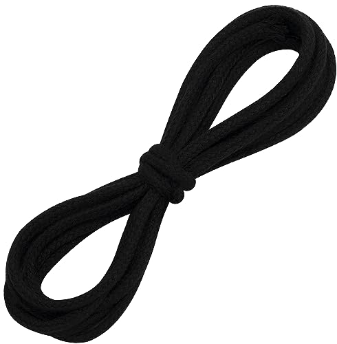 AERZETIX - C67822 - Dekoschnur 2 meter x 5 mm - aus Baumwolle - Farbe schwarz von AERZETIX