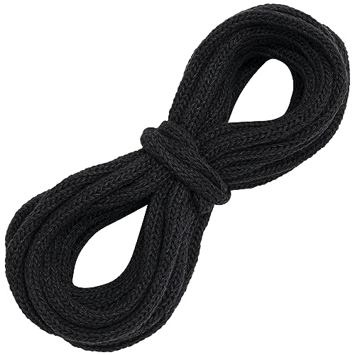 AERZETIX - C67835 - Deko-Kordel geflochten 5 m x 6 mm - aus Baumwolle - Farbe schwarz AERZETIX - C67835 - Deko-Kordel geflochten 5 m x 6 mm - aus Baumwolle - Farbe schwarz von AERZETIX