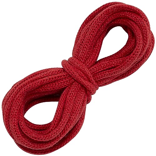 AERZETIX - C67857 - Deko-Kordel geflochten 5 m x 6 mm - aus Baumwolle - Farbe rot von AERZETIX