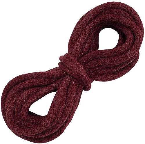 AERZETIX - C67859 - Deko-Kordel geflochten 5 m x 6 mm - aus Baumwolle - Farbe Bordeaux von AERZETIX