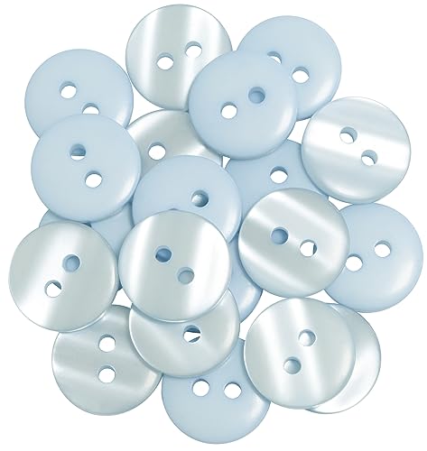 AERZETIX - C67891 - Satz von 20 runden Nähknöpfen Ø15 mm mit 2 löchern L24 24L - farbe hellblau - aus kunststoff - konfektion kurzwaren nähen kleidung mode dekoration AERZETIX - C67891 - Satz von 20 runden Nähknöpfen Ø15 mm mit 2 löchern L24 24L - farbe hellblau - aus kunststoff - konfektion kurzwaren nähen kleidung mode dekoration von AERZETIX