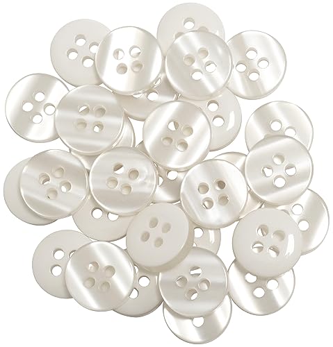 AERZETIX - C67902-30er-Pack runde Nähknöpfe Ø11.5 mm mit 4 löchern - 18L L18 - aus kunststoff - öffnung 1.8 mm - farbe weiß - kleidung design hobby kurzwaren dekoration AERZETIX - C67902-30er-Pack runde Nähknöpfe Ø11.5 mm mit 4 löchern - 18L L18 - aus kunststoff - öffnung 1.8 mm - farbe weiß - kleidung design hobby kurzwaren dekoration von AERZETIX