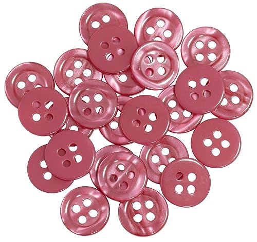 AERZETIX - C67917-25er-Pack runde Nähknöpfe Ø11.5x2 mm 4 löchern 18L L18 mit rand - farbe magenta - aus kunststoff - öffnung 1.8 mm - kurzwaren nähen kleidung dekoration von AERZETIX