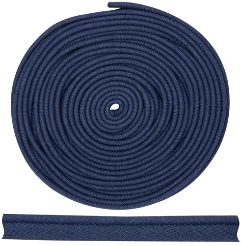 AERZETIX - C72056 - Paspel Schrägband Zierband 4,5 meter x 10 mm - aus 50% polyester und 50% baumwolle - farbe dunkelblau - passepartout borten kleidung kissen quilt paspeln zum nähen von AERZETIX