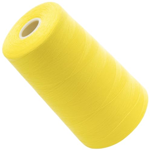 AERZETIX - C72143 - Nähgarnkonus 120 (40/2) 4000 m - aus polyester - konfektion, kurzwaren, garn, kordel, schnur, nähen, kleidung, faden - farbe gelb -frisch von AERZETIX