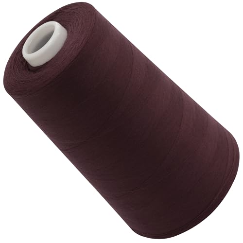 AERZETIX - C72276 - Nähgarnkonus 120 (40/2) 4000 m - aus polyester - konfektion, kurzwaren, garn, kordel, schnur, nähen, kleidung, faden - farbe violett -dunkel -burgund von AERZETIX