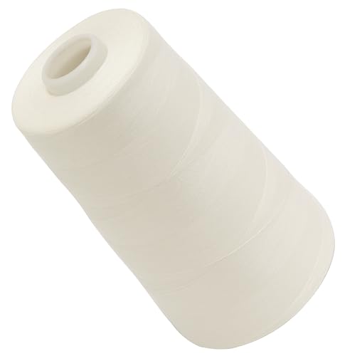 AERZETIX - C72341 - Nähgarnkonus 120 (40/2) 4000 m - aus polyester - konfektion, kurzwaren, garn, kordel, schnur, nähen, kleidung, faden - farbe weiß -Milch von AERZETIX