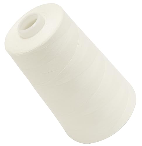 AERZETIX - C72342 - Nähgarnkonus 120 (40/2) 4000 m - aus polyester - konfektion, kurzwaren, garn, kordel, schnur, nähen, kleidung, faden - farbe weiß -schneeweiß von AERZETIX