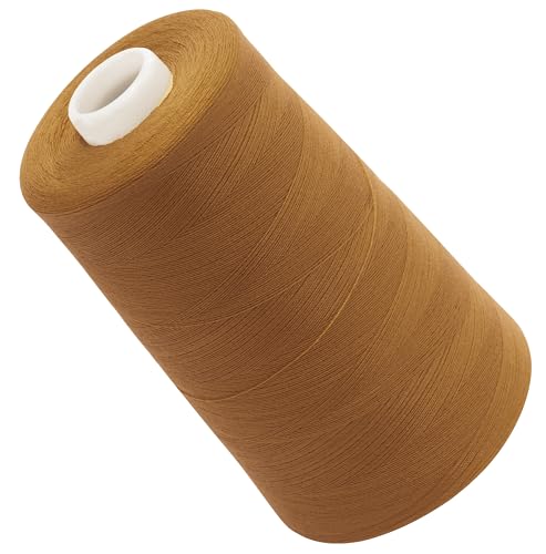 AERZETIX - C72349 - Nähgarnkonus 120 (40/2) 4000 m - aus polyester - konfektion, kurzwaren, garn, kordel, schnur, nähen, kleidung, faden - farbe gelb - braun von AERZETIX