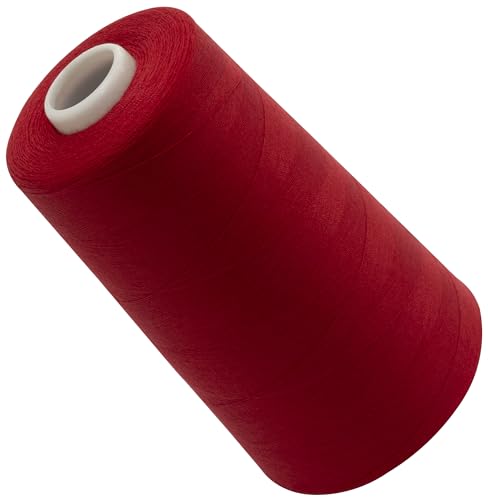 AERZETIX - C72350 - Nähgarnkonus 120 (40/2) 4000 m - aus polyester - konfektion, kurzwaren, garn, kordel, schnur, nähen, kleidung, faden - farbe rot - dunkel von AERZETIX