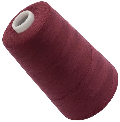 AERZETIX - C72381 - Nähgarnkonus 120 (40/2) 4000 m - aus polyester - konfektion, kurzwaren, garn, kordel, schnur, nähen, kleidung, faden - farbe burgund - perl von AERZETIX