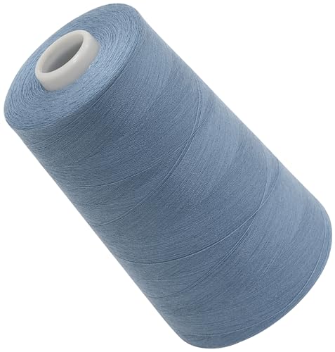 AERZETIX - C72630 - Nähgarnkonus 120 (40/2) 4000 m - aus polyester - konfektion, kurzwaren, garn, kordel, schnur, nähen, kleidung, faden - farbe blau - pastell von AERZETIX