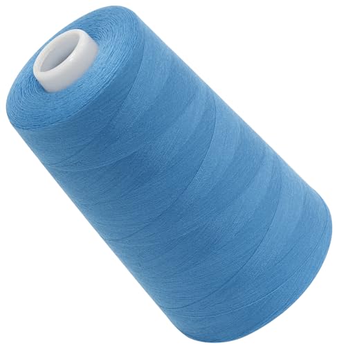 AERZETIX - C72649 - Nähgarnkonus 120 (40/2) 4000 m - aus polyester - konfektion, kurzwaren, garn, kordel, schnur, nähen, kleidung, faden - farbe blau - azurblau von AERZETIX