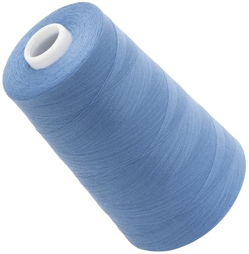 AERZETIX - C72659 - Nähgarnkonus 120 (40/2) 4000 m - aus polyester - konfektion, kurzwaren, garn, kordel, schnur, nähen, kleidung, faden - farbe blau -asche -hell von AERZETIX