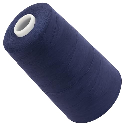 AERZETIX - C72679 - Nähgarnkonus 120 (40/2) 4000 m - aus polyester - konfektion, kurzwaren, garn, kordel, schnur, nähen, kleidung, faden - farbe blau -Indigo -hell von AERZETIX