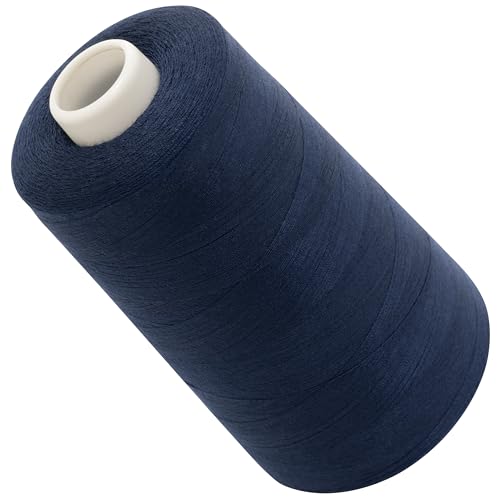 AERZETIX - C72683 - Nähgarnkonus 120 (40/2) 4000 m - aus polyester - konfektion, kurzwaren, garn, kordel, schnur, nähen, kleidung, faden - farbe blau - dunkel von AERZETIX