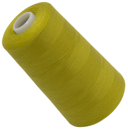 AERZETIX - C72746 - Nähgarnkonus 120 (40/2) 4000 m - aus polyester - konfektion, kurzwaren, garn, kordel, schnur, nähen, kleidung, faden - farbe gelb - gold - grün - hell von AERZETIX