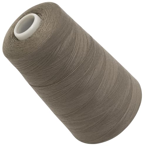 AERZETIX - C72797 - Nähgarnkonus 120 (40/2) 4000 m - aus polyester - konfektion, kurzwaren, garn, kordel, schnur, nähen, kleidung, faden - farbe grau - braun - hell von AERZETIX
