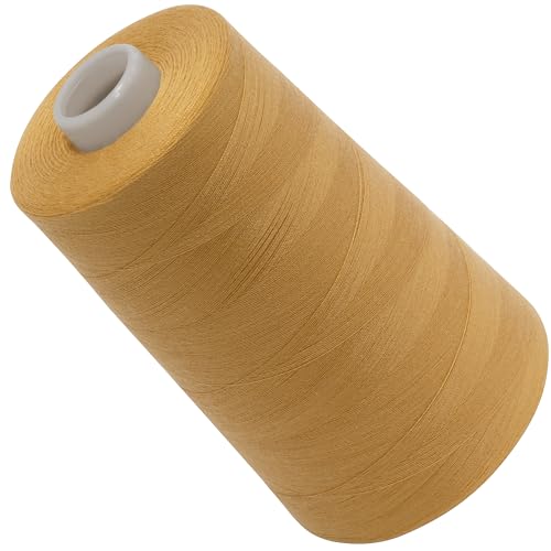 AERZETIX - C72811 - Nähgarnkonus 120 (40/2) 4000 m - aus polyester - konfektion, kurzwaren, garn, kordel, schnur, nähen, kleidung, faden - farbe gelb - ocker von AERZETIX