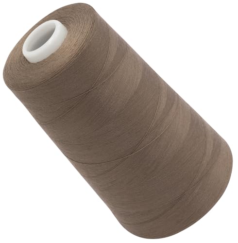 AERZETIX - C72833 - Nähgarnkonus 120 (40/2) 4000 m - aus polyester - konfektion, kurzwaren, garn, kordel, schnur, nähen, kleidung, faden - farbe braun - Milchkaffee - dunkel von AERZETIX
