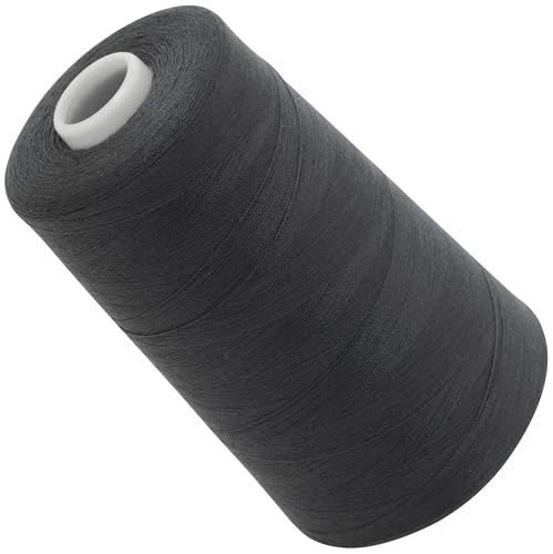 AERZETIX - C72913 - Nähgarnkonus 120 (40/2) 4000 m - aus polyester - konfektion, kurzwaren, garn, kordel, schnur, nähen, kleidung, faden - farbe grau - dunkel - schwarz von AERZETIX