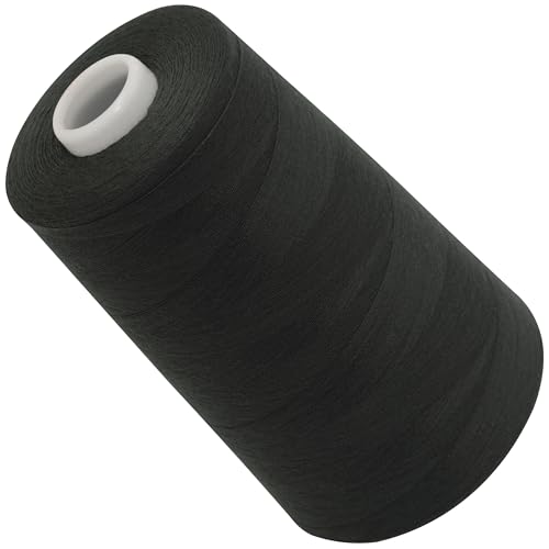 AERZETIX - C72917 - Nähgarnkonus 120 (40/2) 4000 m - aus polyester - konfektion, kurzwaren, garn, kordel, schnur, nähen, kleidung, faden - farbe schwarz - Torf von AERZETIX